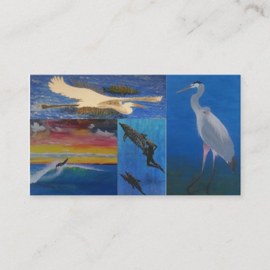 「ビーチ好きの名刺」 名刺 (正面)