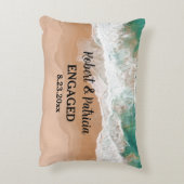 ビーチ婚約した婚約 アクセントクッション (裏面(縦))