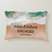 ビーチ婚約した婚約 アクセントクッション (裏面)