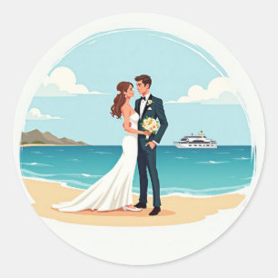 ビーチ婚約モーメントシール ラウンドシール