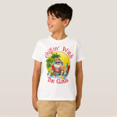 ビーチ子供へサンタ等T-シャツ Tシャツ (正面フル)