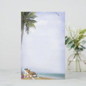 ビーチ子猫 便箋 (スタンド正面)
