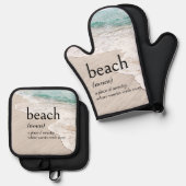 ビーチ定義海岸 鍋つかみ&鍋敷きセット (正面/裏面)