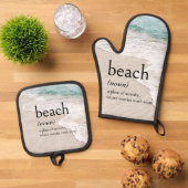 ビーチ定義海岸 鍋つかみ&鍋敷きセット (トップダウン)