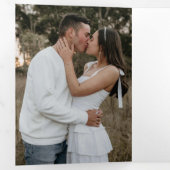 ビーチ宛先ウェディングトリフォールド招待状 三つ折り招待状 (内部最初)