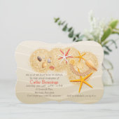 ビーチ宝物卒業ビーチパーティの招待状 招待状 (スタンド正面)