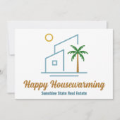 ビーチ実在エステート会社かわいいカスタマイズ可能なカード (正面)