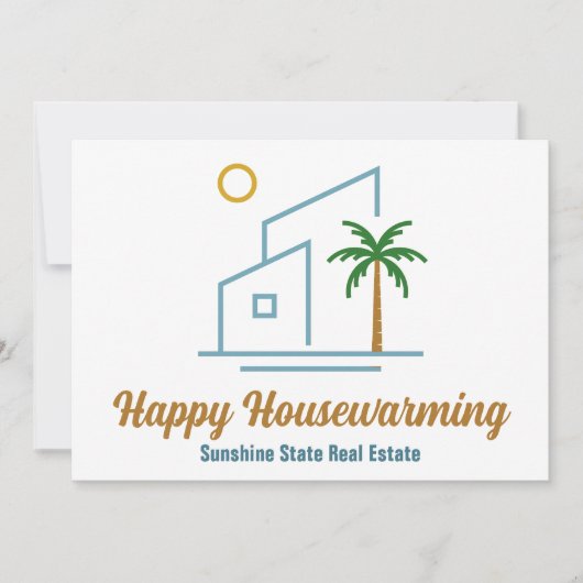 ビーチ実在エステート会社かわいいカスタマイズ可能なカード (正面)