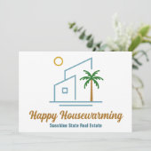 ビーチ実在エステート会社かわいいカスタマイズ可能なカード (スタンド正面)