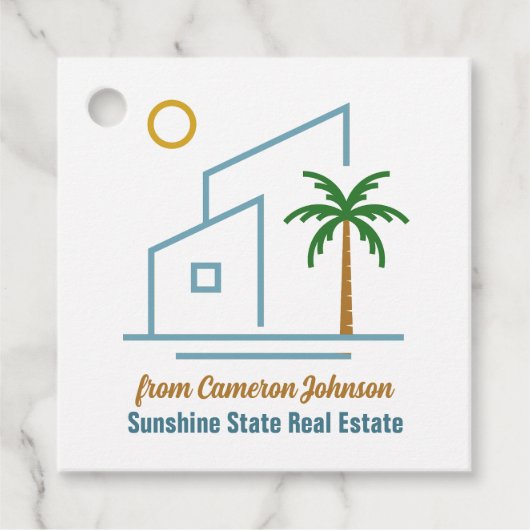 ビーチ実在エステート会社かわいいカスタマイズ フェイバータグ (正面)