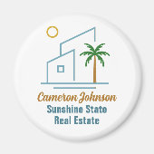 ビーチ実在エステート会社かわいいカスタマイズ マグネット (正面)