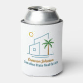 ビーチ実在エステート会社かわいいカスタマイズ 缶クーラー (缶正面)