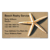 ビーチ実在エテートスターフィッシュデザイン マグネット名刺 (正面)