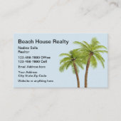 ビーチ実在エテートパームツリーズデザイン 名刺 (正面)