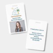 ビーチ実在エテート会社カスタム不動産仲介業者 バッジ (正面&裏面)