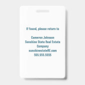 ビーチ実在エテート会社カスタム不動産仲介業者 バッジ (裏面)