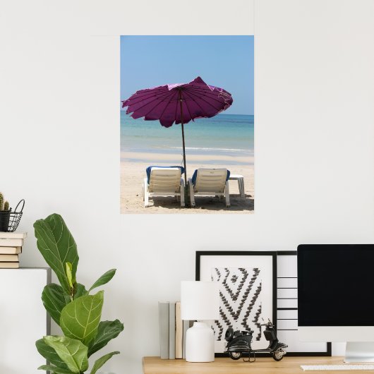 ビーチ室 ポスター (ホームオフィス)