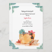 ビーチ対応バチェロレッテ 招待状 (正面/裏面)