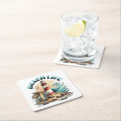 ビーチ寿命 スクエアペーパーコースター (インサイチュ)