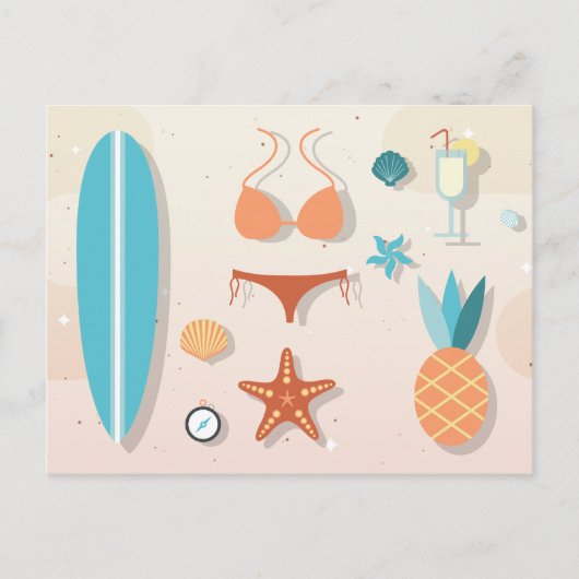ビーチ寿命 ポストカード (正面)