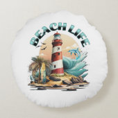 ビーチ寿命 ラウンドクッション (裏面)