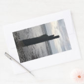 ビーチ寿命 長方形シール (封筒)