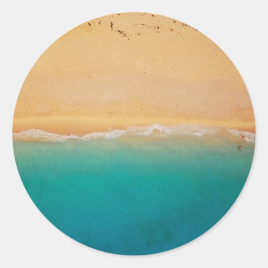 ビーチ封筒用シールシール ラウンドシール (正面)
