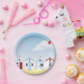 ビーチ小屋の紙皿 ペーパープレート (パーティー)