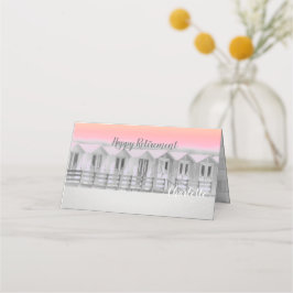 ビーチ小屋の退職パーティープレイスカード プレイスカード