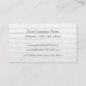 ビーチ小屋の遊歩道のビーチのレンタル 名刺 (裏面)