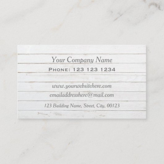 ビーチ小屋の遊歩道のビーチのレンタル 名刺 (裏面)