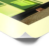 ビーチ小屋の青い空とイギリスの海辺の写真 フォトプリント            (角)