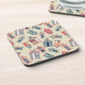 ビーチ小屋パターン コースター (左側)