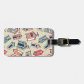 ビーチ小屋パターン ラゲッジタグ (正面横)