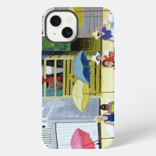 ビーチ小屋1991年 iPhoneケース (裏面)