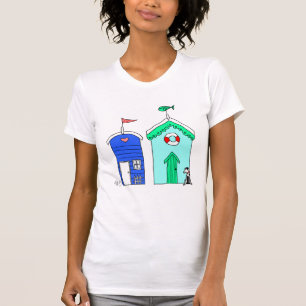ビーチ小屋2のイラストレーション Tシャツ