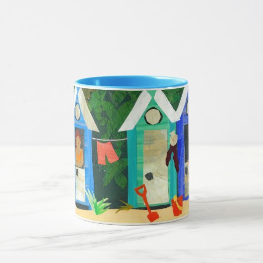 "ビーチ小屋"の信号器のマグ マグカップ (中央)