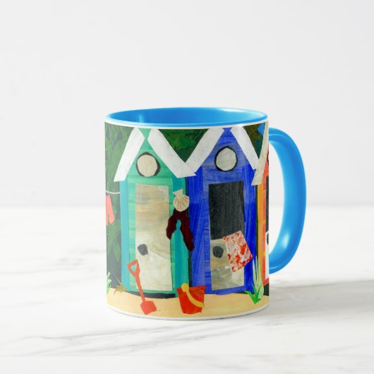 "ビーチ小屋"の信号器のマグ マグカップ (正面右)