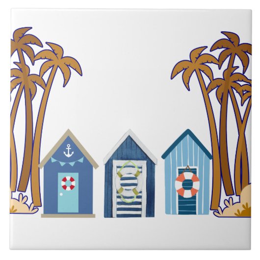 ビーチ小屋 タイル (正面)