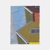 ビーチ小屋| Southwold、イギリス フリースブランケット (正面)