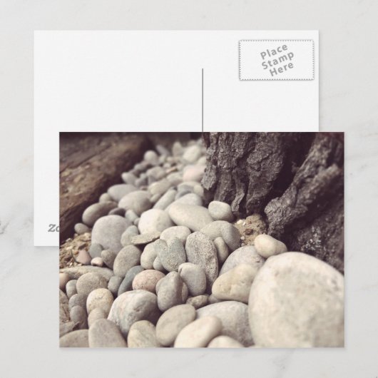 ビーチ小石 ポストカード (正面/裏面)
