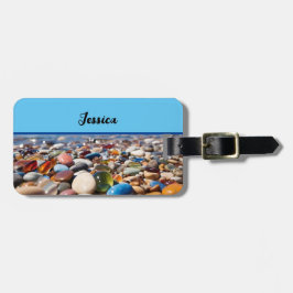 ビーチ小石 ラゲッジタグ