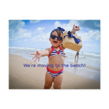ビーチ居住者の移動はがき