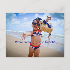 ビーチ居住者の移動はがき ポストカード