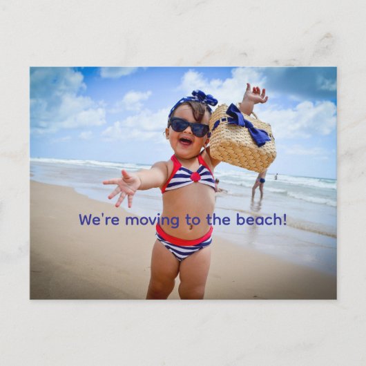 ビーチ居住者の移動はがき ポストカード (正面)