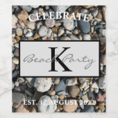 ビーチ岩写真ワインラベル ワインラベル (シングルラベル)