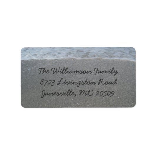 ビーチ差出人住所ラベル ラベル (正面)