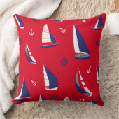 ビーチ帆船模様航海の装飾用クッション クッション (ブランケット)