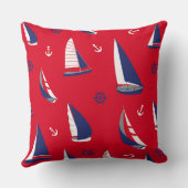 ビーチ帆船模様航海の装飾用クッション クッション (裏面)