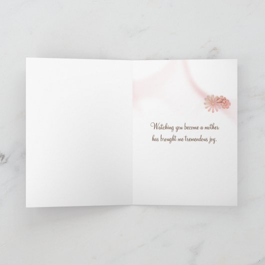 ビーチ帽子をかぶった母の日の女性 カード (内部)